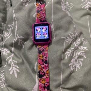 Disney Pink and White Kids Silicone Smartwatch Band